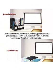 SH--Revistero Cesta De Archivo Para Oficina Escuela Hospital--recomendar - negro - Ver 5