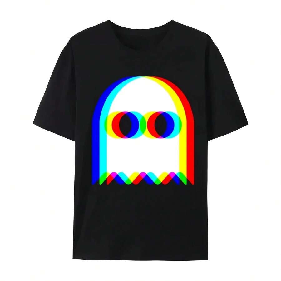 Halloween Cool Lustiger Geist Vaporwave Techno Wild EDM Musik Neues T-Shirt Damen Oberteile Kurzarm T-Shirt - Form - Übersicht 1