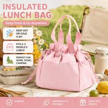 Portable Insulated Lunch Bag, Leak-Proof Crossbody Bento Bag, Suitable For School, With Adjustable Shoulder Strap And Dual Handles, Reusable Thermal/Cooling Bag, Perfect For Back To School, Work, Picnic And Travel - View 9