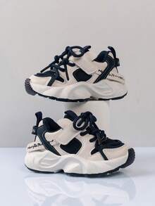 1 Pair Boys & Girls Spring Autumn New Style Children Sports Shoes Mesh Breathable Running Sneakers Chunky Sneakers - Navy Blue - View 2