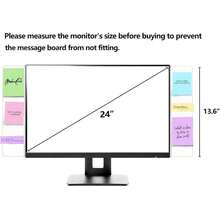 2 Pcs Large Computer Monitor Memo Board No Monitors, 13.6 X 3.6 Inch Monitor Sticky Note Holder Computer Monitor Message Board Frameless Monitors - 2 Pieces 13.6" - View 5