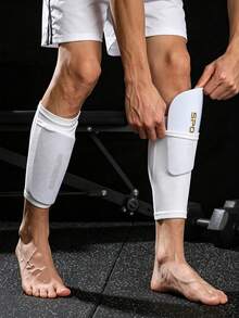 1 Pair, New Summer Outdoor Sports Track & Football Leg Sleeve Socks, Double-Layer Breathable High Elastic Mesh Shin Guard Sleeves With Reinforced Elastic Insert Pocket - Multicolor - View 9