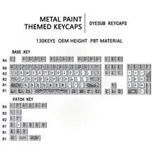 Metallic Paint Vintage Personalized PBT Keycaps, 5-Sided Dye-Sublimation, Original Height, Compatible With Mechanical Keyboards - View 8
