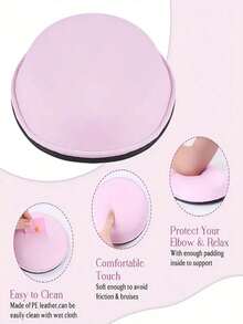 2pcs Round Memory Foam Nail Art Armrest Pads, Easy To Clean Comfortable Manicurist Arm Support Desk Wrist Rest, Manicurist Arm Pad, Manicurist Office Arm Rest Stand - Multicolor - View 5