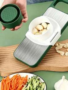 Stainless Steel Multi-Function Vegetable Cutter And Grater Kit, Replaceable Blades, Manual Kitchen Tool Set For Potatoes, Carrots And Cucumbers, Stainless Steel Cutting And Grating Tools - Multicolor - View 12