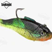 SeaKnight SL005 Realistic Swimming Soft Bait, 90mm 16g Scented Minnow Lure With 3D Realistic Eyes, Suitable For Jig Head, Wacky, Texas And Dropshot Rigs, Freshwater And Saltwater Universal, For Bass, Trout And Other Carnivorous Fish - Multicolor - View 9