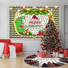 The Grinch Authorize Merry Christmas Children's Party Award Scene Birthday Party Background Banner. Christmas Themed Wall Decoration. Photo Background Garden Decor Outdoor. Ideal Choice For Celebration Events, Room Decoration, And Display Props - Multicolor - View 4