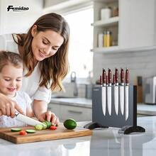 Magnetic Holder Stand, Black Stainless Steel Magnetic Block Without Knives, Powerful Magnet Rack Strip Kitchen Counter - Multicolor - View 7