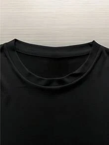 Herren T-Shirt aus reiner Baumwolle mit Regenbogen-Oktopus-Muster, Schwarz-Weiß Kurzarm T-Shirt mit bedrucktem Design, Rundhals, Es - Schwarz - Übersicht 4