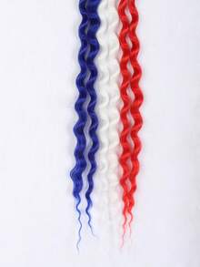 2Pcs 18Inch Long Curly Ponytail With Elastic Hair Rope Hair Extensions Suitable For Daily Wear And Various Holiday Occasions - Multicolor - View 5