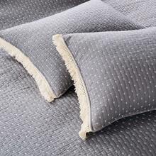 Levtex Home - Juego de Edredón de Punto de Cruz - 100% Algodón - Edredón King (106x92in.) + 2 Fundas de Almohada King (36x20 pulg.) Crema - azul real - Ver 8