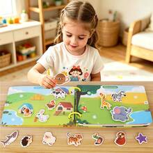 Animal Transportation Theme Cartoon Sticker Travel Book, Sticker Educational Game Paste Book Toy Gift - Multicolor - View 3