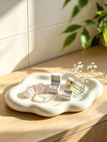 1pc Cloud Tray, Anti-Fall Material Luxury Jewelry Perfume Display Stand, Suitable For Home, Living Room And Office Key Storage, Bathroom Decor Bathroom Accessories - Multi-color Style - View 2
