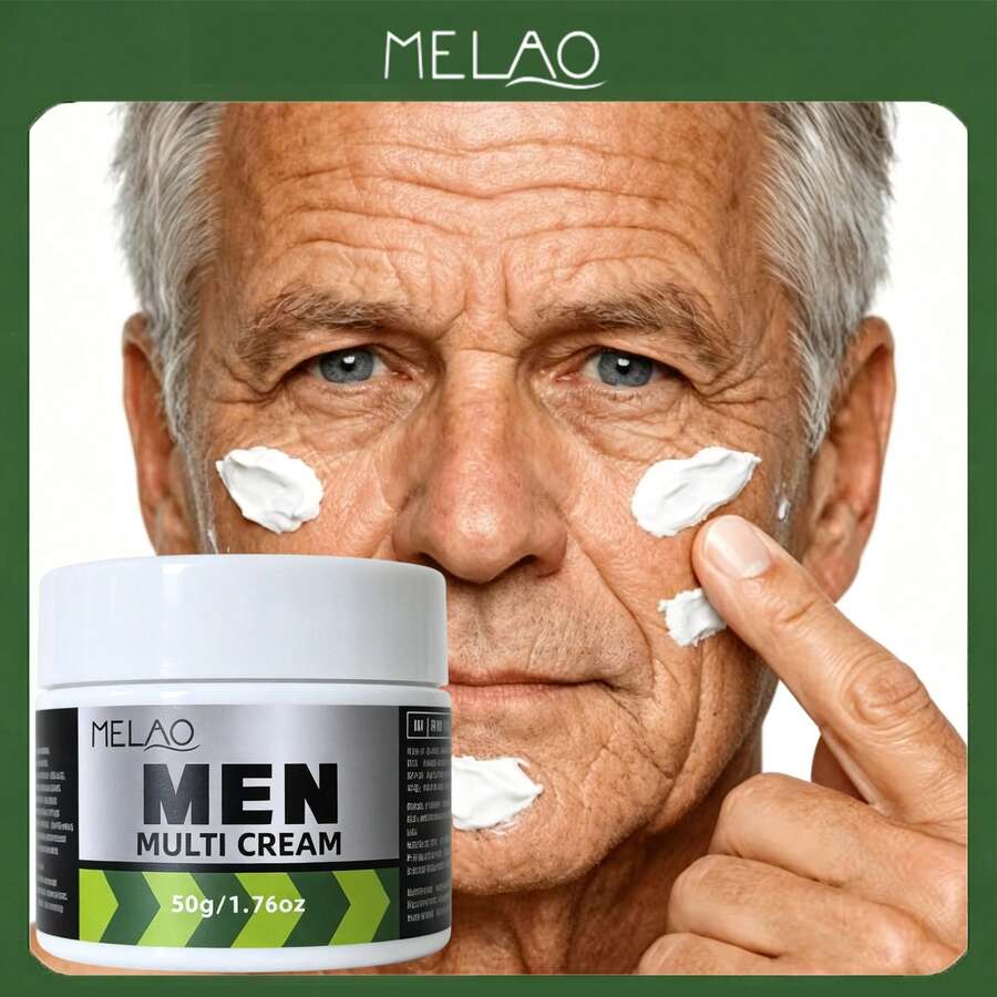 MELAO 男士多效面霜 50g/1.76oz,男士全效保濕臉部與身體霜,滋養補水日常護膚霜 - 50g - 查看 1
