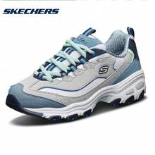 Sepatu Skechers D'Lites Retro Panda, Sepatu Tebal, Sepatu Hak Platform, Sepatu Olahraga dan Kasual - Abu-abu biru - View 2