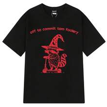 Foolery Raccoon Funny Women's T-Shirt Harajuku Fashion Short-Sleeved T-Shirt A - Shape - View 1