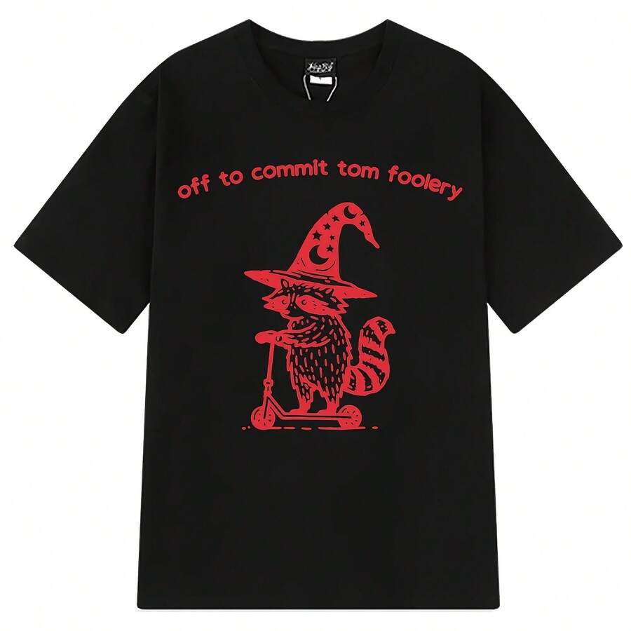 Foolery Raccoon Funny Women's T-Shirt Harajuku Fashion Short-Sleeved T-Shirt A - Shape - View 1