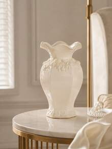 5N6bZC Cream White Carved Vase - Milky White - View 9