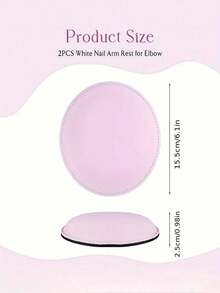 2pcs Round Memory Foam Nail Art Armrest Pads, Easy To Clean Comfortable Manicurist Arm Support Desk Wrist Rest, Manicurist Arm Pad, Manicurist Office Arm Rest Stand - Multicolor - View 2