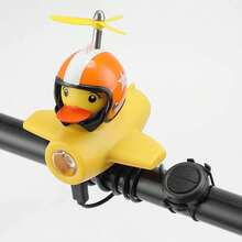 Luz Delantera para Bicicleta Yellow Duck, Luz para Ciclismo Nocturno, Ciclismo de Montaña y Carretera, Equipo de Ciclismo, Luz de Avión - Negro - Ver 8