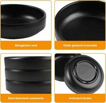 Pack Of 6 Round Mini Sauce Bowls, Small Serving Bowls For Sauces, Spices And Snacks - Black - View 3