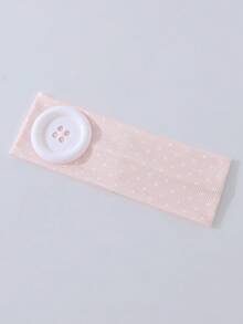 1件女款時尚多巴胺鈕扣裝飾蝴蝶結愛心花卉格紋印花柔軟防滑髮箍，彈性瑜伽運動髮帶，適合日常穿搭與多種場合的百搭髮飾 - 彩色 - 查看 14