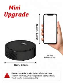 全新升級 MINI 吸塵器與掃地機器人，具備掃地與吸塵功能，迷你自動 USB 充電掃地機器人，適用於木地板、硬地板，適合寵物毛髮與居家日常除塵清潔 - A-升級 - 查看 12