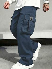 Men's Casual Summer Lightweight Cargo Pants Fashion Multi-Pocket Long Pants Sports Fall - Navy Blue - View 1