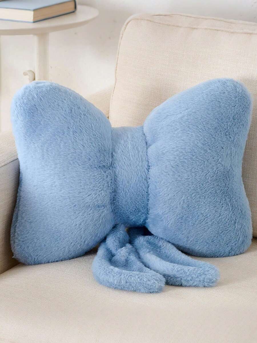 1pc Bowknot Decorative Pillow, Aesthetic Home Decor, Soft Seat Cushion, Cute Sofa Throw Pillow, Bowknot Room Decoration, Pink Pillowcase, Pillowcase Decoration, Dorm Bedroom Decor, Home Decor, Room Decor, Living Room Decor, Halloween Thanksgiving Gift