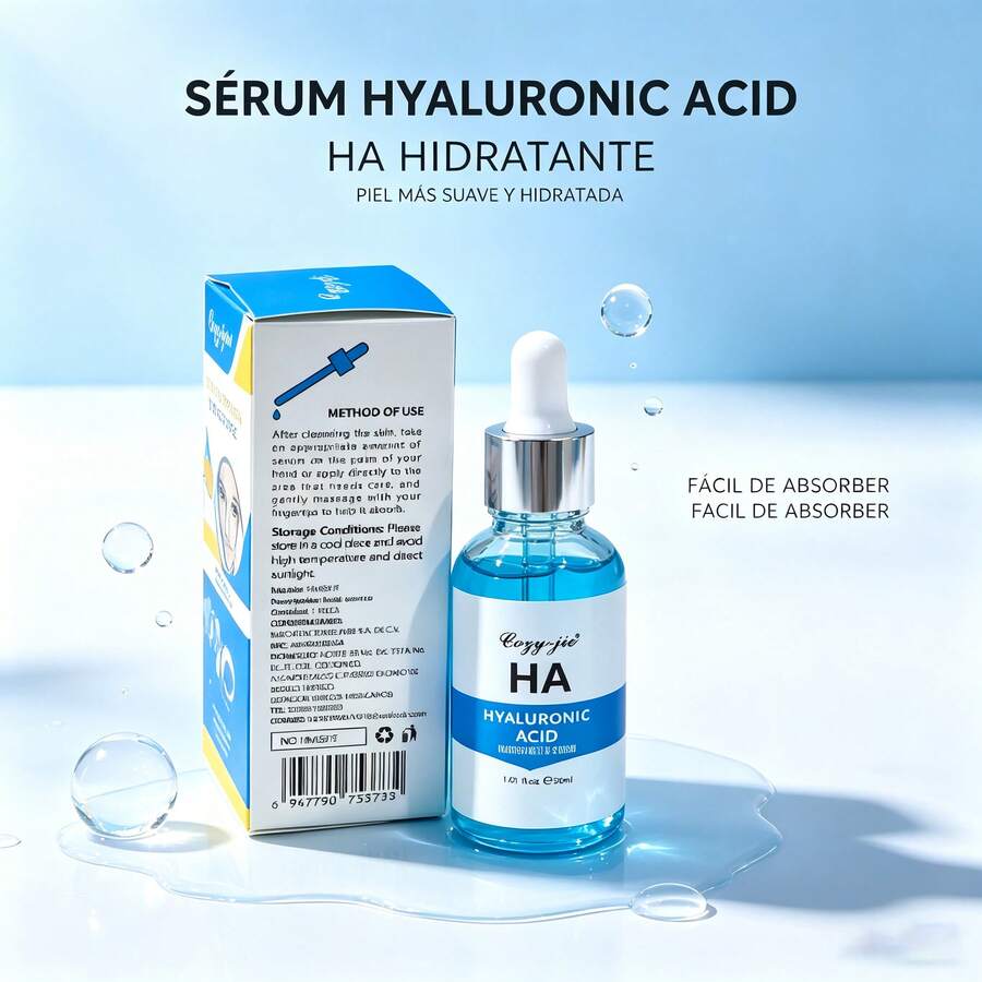MORE BEAUTY Kit de Serum Facial 3 en 1 con Vitamina C, Ácido Salicílico BHA y Ácido Hialurónico HA, Suero Aclarante y Antiarrugas para Minimizar Poros e Hidratación Profunda, Kit de Cuidado Facial Completo para Todo Tipo de Piel--30ml/botella - MH-5376-HA - Ver 1