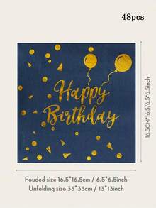 24/48pcs Tissue Paper - White With Rose Gold Birthday Balloons - Multicolor - View 8