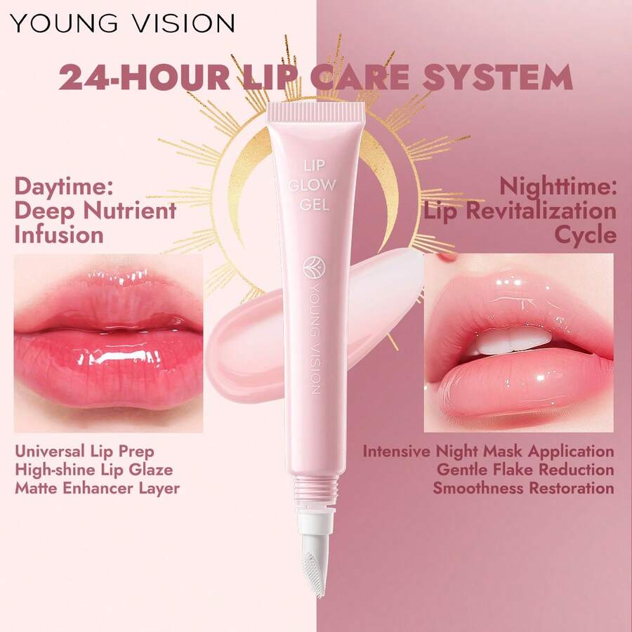 YOUNG VISION Masker Bibir Intensif Hidrasi Melembapkan Menghilangkan Garis-Garis Bibir Eksfoliasi Masker Bibir Malam Hari & Perawatan Bibir Siang Hari