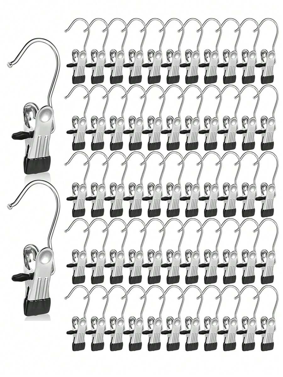 Stainless Steel Multi-Function Clothes Hanger Hooks, Heavy Duty Clothes, Hats, Boots Storage Rack, Plastic Coated Non-Slip No-Mark Hooks/5pcs 10pcs 20pcs 30pcs