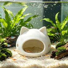 Aquarium Decor, 3D Printed Cat Shaped Fish & Shrimp Hideout, Fish Tank Landscaping Prop, Small Fish Hiding House - Happy Aquarium - View 4