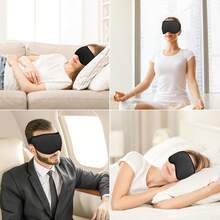 100% Light Blocking Sleep Masks For Men&Women-Zero Eye Pressure Mask |   3D Ergonomic Design Eye Movement And Eyelash Friendly, Ultra Comfortable Blindfold For Sleeping, Nap/Travel Essentials - Black-1pc - View 8