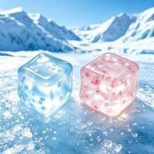 1pc Portable Blue Snowflake Ice Cube Maltose Squishy, Crystal Clear Slow Rebound Squeeze Stress Relief Toy, Time-Killing Gadget, Suitable For Children, Teenagers And Adults As A Universal Gift - Multicolor - View 7