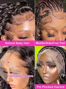 Dollface 13x6 HD Sheer Lace Front Wig With Jerry Curls And 200% Density, 13x4 Pre-Cropped Human Hair Wig, 18-38 Inch Curly Human Hair Wig For Women, Suitable For Various Occasions - SPure Natural - View 7
