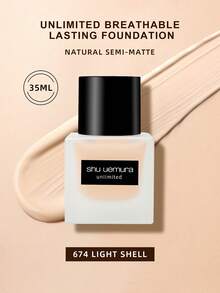 Shu Uemura Unlimited Breathable Lasting Foundation Natural Matte Finish #584 #674 - 1.18 Fl.Oz./35ml - 674 berwarna kekuningan dan putih - View 3