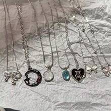 Heart Necklace French Lucky Bean Love Clavicle Chain Korean Simple Female Double Layer Necklace Female Pendant For Women - Multicolor - View 1