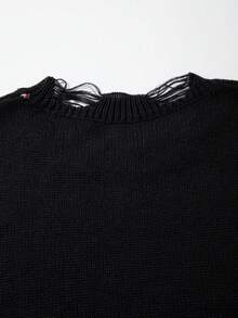 ANDREILEE Men's Knit Top Street Casual Loose Fit Versatile USA Flag Print Crew Neck Short Sleeve Pullover T-Shirt Spring Summer - Black - View 7