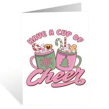 1pc Fun Christmas Greeting Card With Envelope - "Drink Up The Joy" Holiday Christmas Blessing Card, Suitable For Friends And Family, Holiday Celebration Card, Seasonal Celebration Card, Christmas Gift - A - View 3