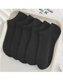 15/10/5/3/1 Pair Women's Low-Cut Invisible Socks, Multi-Functional Cute Minimalist Design, Suitable For Spring/Autumn/Summer, Soft - White - View 4
