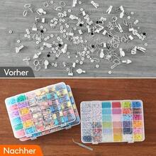 Pack Contains 2 Sorting Storage Boxes With 36 Compartments Each. Equipped With Movable Partition Boards And 5 Label Sticker Sheets, Ideal Storage Holder For Beads, Handmade Supplies And Assorted Jewellery Pieces. - 2 Pieces - View 5