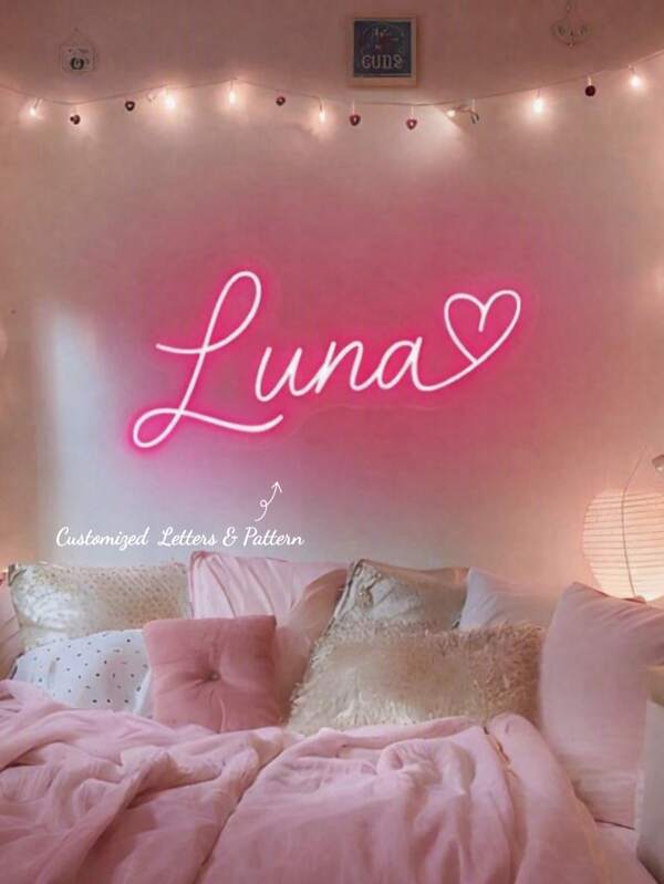Customizable Heart-Shaped LED Neon Light - USB Powered Wall Light, Dimmable, Button Control, Romantic Home Decor, Perfect Wall Decoration ,Urban Gala ,Fashion Decor, Dopamine Decor, Mood-Boosting Decor