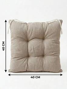 Made In Turkey Cushion 40*40 For Office & Garden & Kitchen Soft With Tie - Apricot - View 6