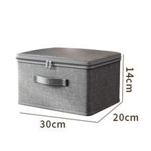 Fabric Storage Box, Foldable Fabric Box With Lid, Suitable For Clothes, Toys, And Home Storage, Cotton And Linen Material, Bedroom Storage Organizer - Grey - View 6
