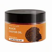 100g Black Castor Oil CURLING CLAY, Infused With Argan Oil - Curl Long-Lasting Anti-Frizz Hair, Keep Moisturized Curls Elastic Styling Conditioner Cream, Suitable For Dry And Curly Hair, Unisex. - Full Size - View 12
