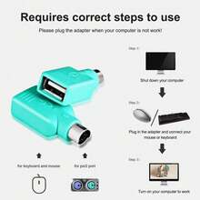 Adaptador Cable Para Teclado O Mouse Ps/2 A Usb Color Verde - B - Ver 4