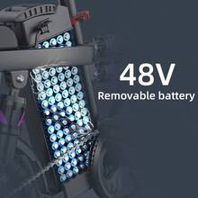 250W Dual Shock Absorption Folding Electric Bike, 25KM/H Adult Comfort E-Bike With Rear Dual Suspension, 14" Anti-Slip Tires, Dual Disc Brakes, Removable Battery For Bumpy Roads, City Commuting, Smooth Riding On Rough Urban Paths - Black - View 2