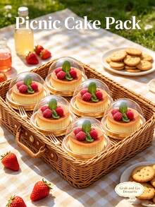 100/50pcs Gold Dessert Cake Boxes, Gold Pudding Boxes, Transparent Mousse Cake Boxes, Suitable For Wedding, Christmas Gifts, Also Suitable For Cake, Candy And Chocolate Packaging, Ideal Choice For Wedding, Party And Gifts, - Multicolor - View 2